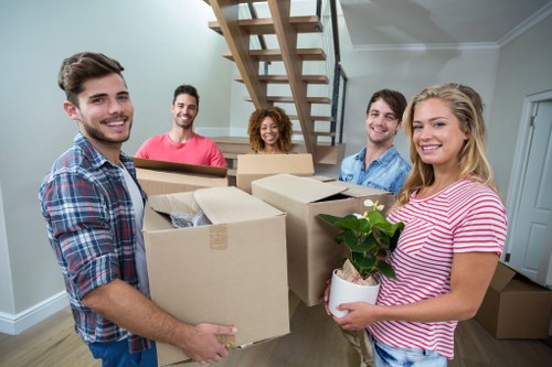Organised moving boxes prepared by packing specialists in Westhampstead