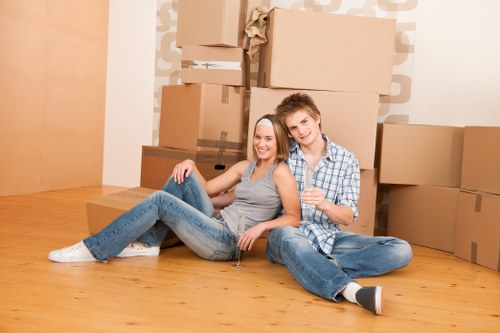 Man and van removals service in West Hampstead street setting