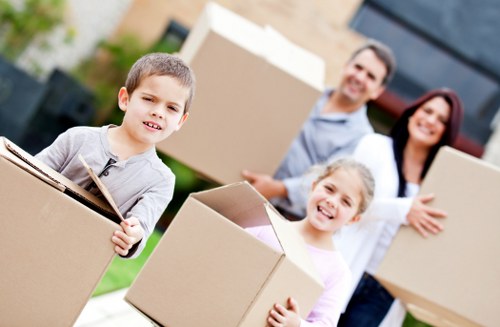 Westhampstead same day removals team unloading boxes at a property