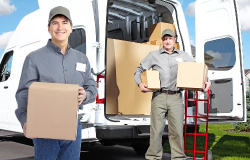 Local West Hampstead moving team preparing a van for transport
