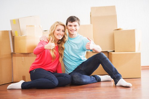 Office relocation using a moving truck in Westhampstead