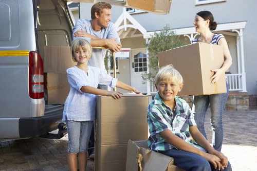 Professional movers handling furniture in Westhampstead