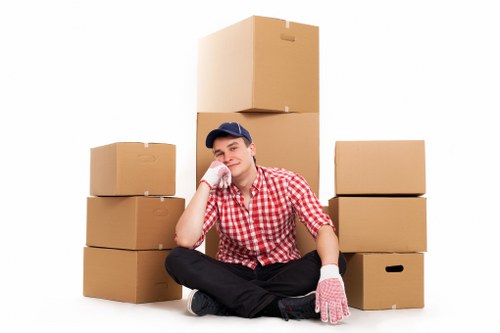 Furniture and household items prepared for moving day