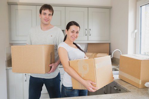 Loading furniture into a Westhampstead removal van
