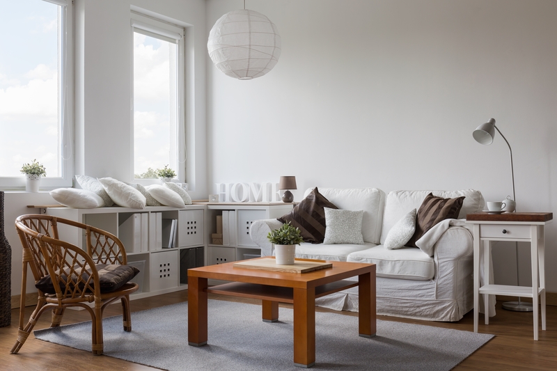 Packed boxes and furniture prepared for a flat relocation in West Hampstead